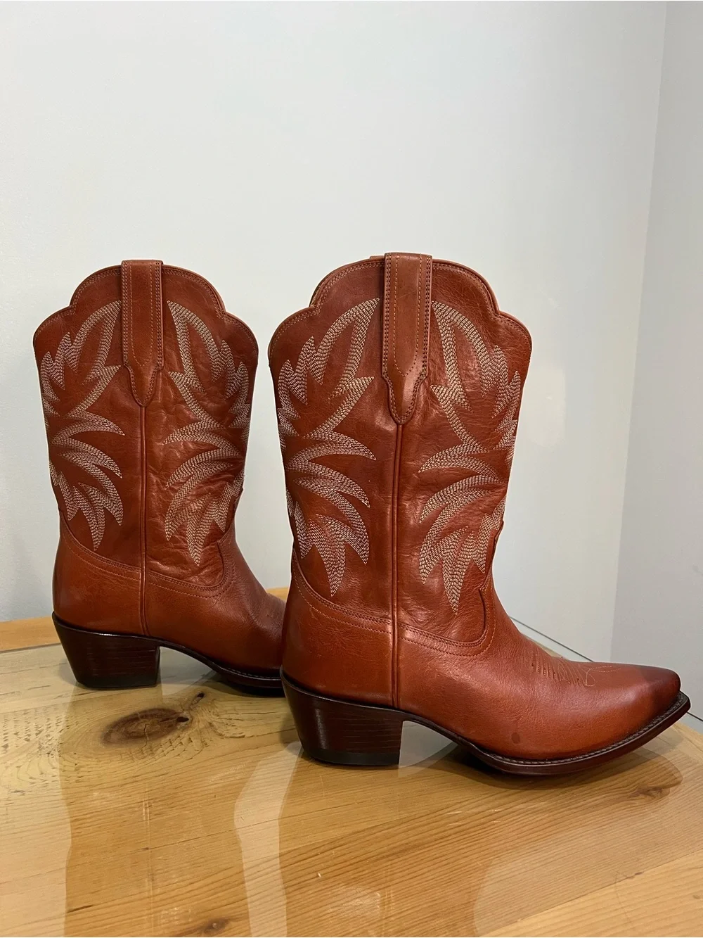 Tecovas Sadie rustic brown Classic Western Leather Cowboy Boots  size 9.5 - Picture 2 of 8